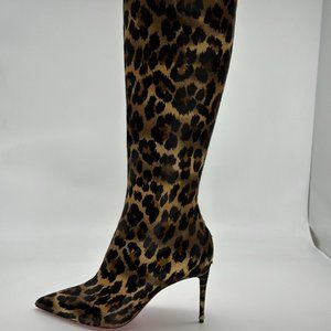 Christian Louboutin Leopard Print Heeled Boots